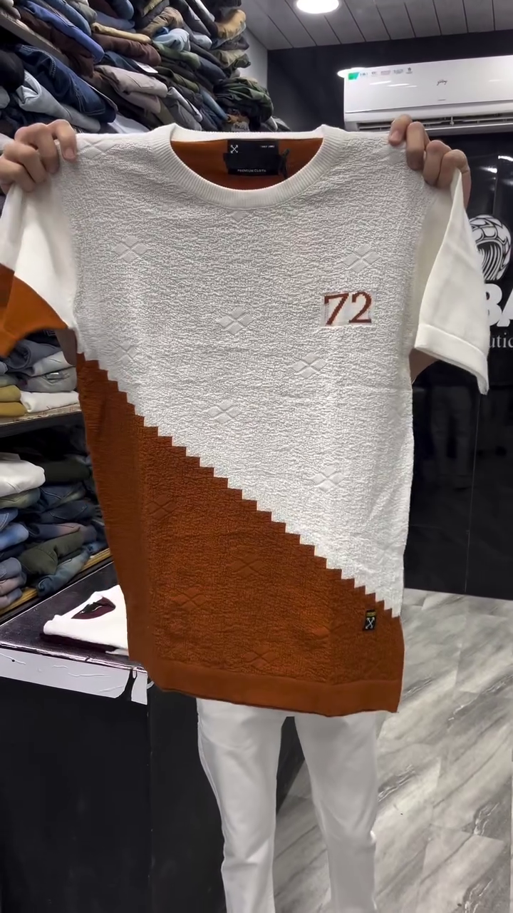 Men White Colorblock T-Shirt - Image 5