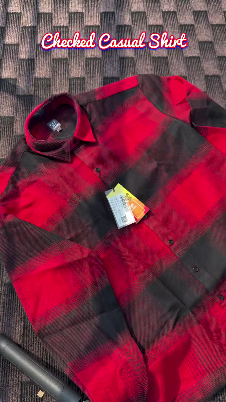 Men Comfort Oversized Fit Buffalo Checked Spread Collar Cotton Casual Shirt - Image 7