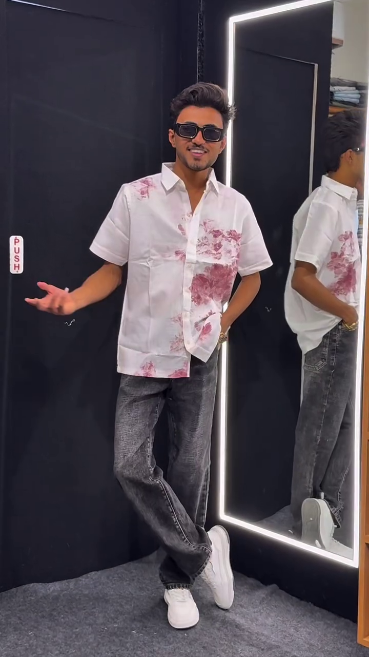 Men Classic Printed Casual Shirt - Image 3